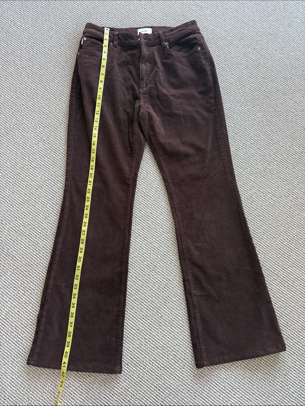 DL1961 Women's Flared Corduroy Jeans - Dark Brown